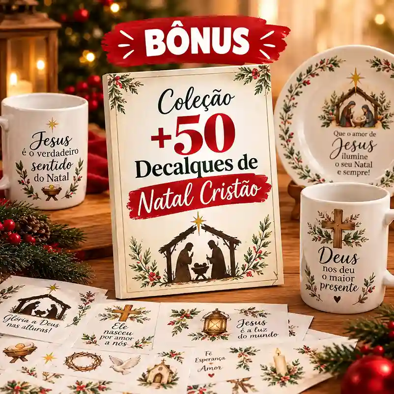 Coleção +50 Decalques de Natal Cristão